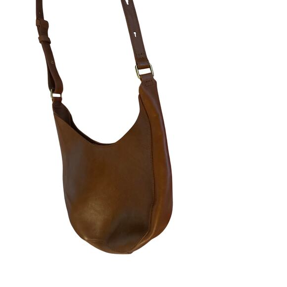 Madewell NE435 The Mini Shopper Bag Cow Leather Crossbody Brown Purse Adjustable - Picture 4 of 7